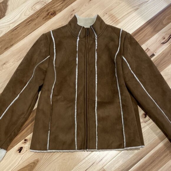 Relativity faux suede jacket size Women’s Large - Picture 1 of 5